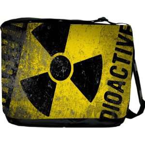 Yellow Radioactive Alert Design Messenger Bag   Book Bag   School Bag 