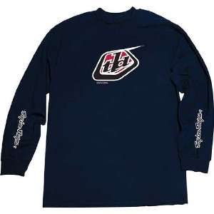 Troy Lee Designs Classic Logo Mens Long Sleeve Casual Shirt   Navy 