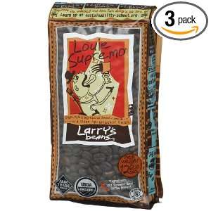Larrys Beans Fair Trade Organic Coffee, Louie Supremo, Whole Bean, 12 