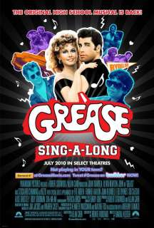 GREASE MOVIE POSTER 2 Sided ORIGINAL 2010 Reissue 27x40