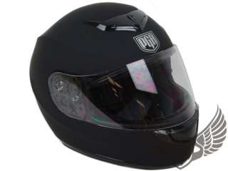 Full Face motorcycle Helmet Matte Flat Black DOT~L  