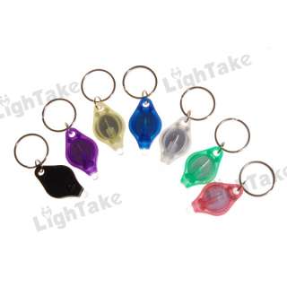 NEW Colorful 7pcs LED Flashlight Keychain Mini Torch  