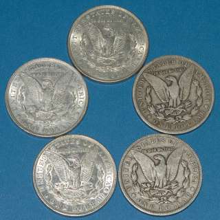   Lot 1887 1889 1891 1896 1902 p Morgan collectible cc E82 )  