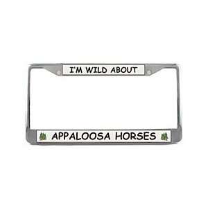  Appaloosa Horse License Plate Frame (Chrome) Patio, Lawn 