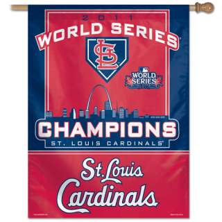 ST. LOUIS CARDINALS ~ 2011 World Series Champions House Flag Banner 