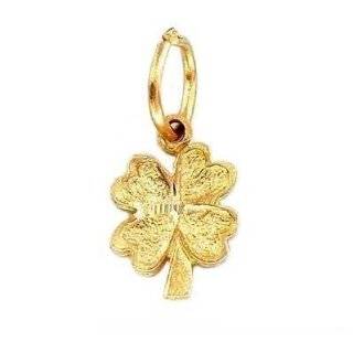 Sterling Silver Charm Lucky 4 Leaf Clover S