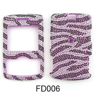 PURPLE ZEBRA CRYSTALS snap on cover faceplate for Samsung A767 Propel