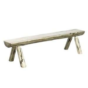 Montana Woodworks MWHLB4V Half Log Bench, Clear Lacquer  