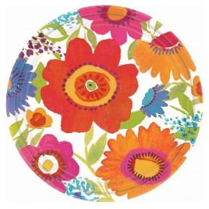  Lets Party By Amscan Floral Splash Dessert Plates 