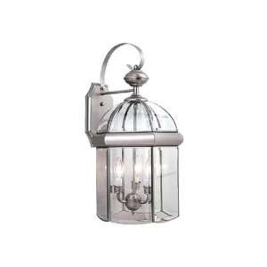 Vaxcel Woodrow 3 Light Outdoor Wall Light in Brushed Nickel   OW7213BN