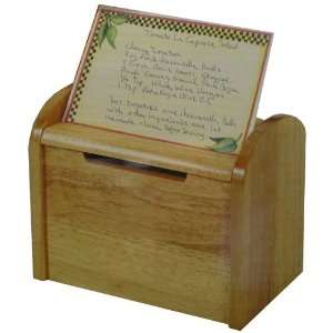  Cookbooks and recipe boxes  Wood Recipe Card Box 4 x 6 