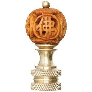   Co. FN29 W41, Decorative Finial, Yellow Willow Wood