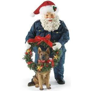  Clothtique Possible Dreams *K 9 Unit* Santa with German Shepherd Dog