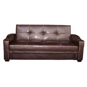  Home Source Industries 13062 Three Seater Sofa Bed, Brown 