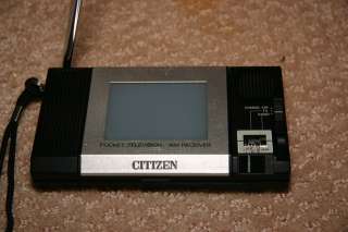 Citizen 03TA OA Pocket B&W Television/AM Receiver *1980s RARE*  
