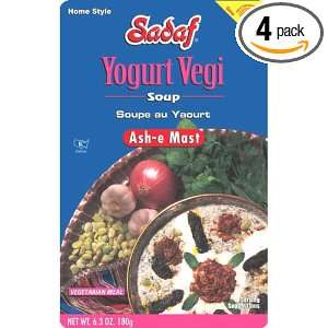 Sadaf Aash E Mast, Yogurt Vegi Soup, 6.3 Ounce Box (Pack of 4)