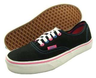  Vans Authentic 5 Eye Black/Pink/Blue Sneaker/Shoes US 9 