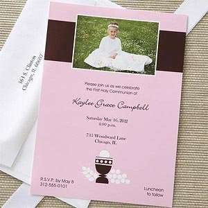   Girls Personalized Communion Invitations