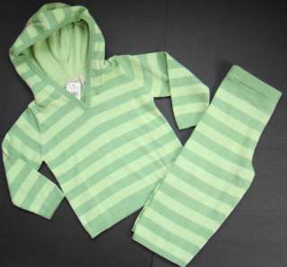 NWT LL BEAN Boy Girl Unisex Green Sweater Set Lot 12 18  