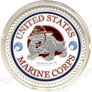 United States Marine Corp Gold Silver Poker Card Guard*  