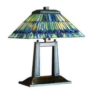  Jeweled Peacock Table Lamp 20 Inches H