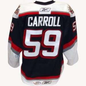  Andrew Carroll #59 2009 2010 Hartford Wolf Pack Game Used 
