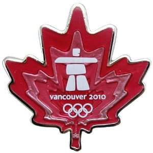 Winter Olympics Red Maple Leaf Collectible Pin  Sports 