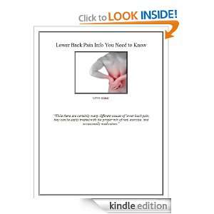 Lower Back Pain Info You Need to Know Lance Kneer  Kindle 