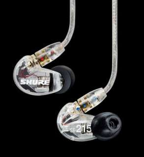 Shure SE215 CL Earphones, Sound Isolating (CLEAR) NEW  