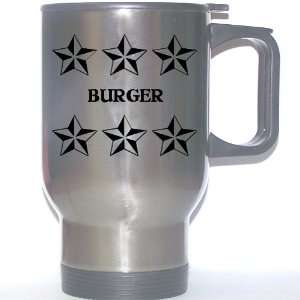  Personal Name Gift   BURGER Stainless Steel Mug (black 