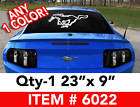 MUSTANG RUNNING HORSE LARGE DECAL STICKER 23x9 #6022