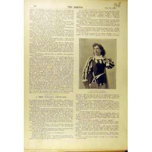  1895 Stella Brazzi Siebel Opera Theatre Contralto Print 