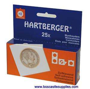 Hartberger 2x2 Coin Holders 15mm Self Adhesive x100  