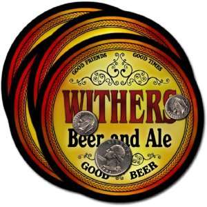  Withers, GA Beer & Ale Coasters   4pk 