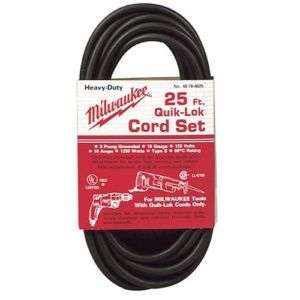 Milwaukee 48 76 4025 Quik Lok 25 Foot Grounded Cord NEW  