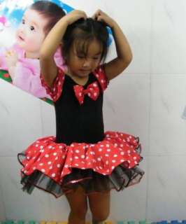   Minnie Mouse Girl Pary Costume Ballet Tutu Dress 8 10Y Kids  