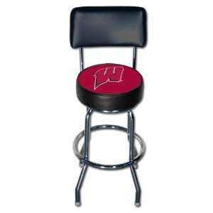 Wisconsin University Badgers Bar Stool with Backrest