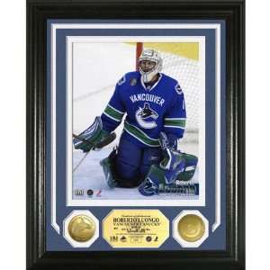 Roberto Luongo Vancouver Canucks Photomint with Gold Coins
