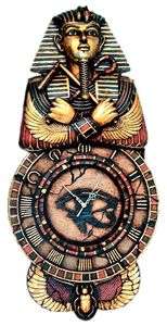 King Tut Sarcophagus Eye of Horus Egyptian Numerals Wall Clock  