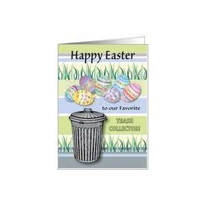  Easter / To Trash/Garbage Man, decorated eggs Card Health 