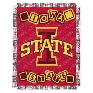  Iowa State Cyclones Woven College Throw   36 x 46