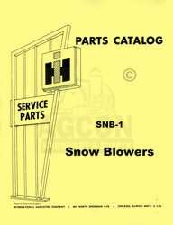 INTERNATIONAL 265 268 368 Snow Blower Parts Cat Manual  