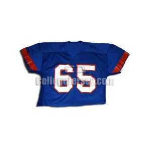  Blue No. 65 Game Used Boise State Football Jersey Sports 