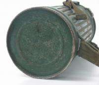 WWII GERMAN GAS MASK TIN BOX CONTAINER CANISTER  