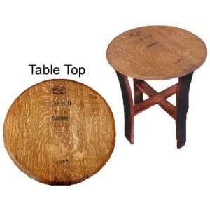  Wine Barrel End Table   Stained (Stained) (22d x 25h 