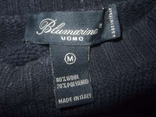 DESCRIPTION  MENS Blumarine UOMO Navy Pullover Wool Sweater Sz M