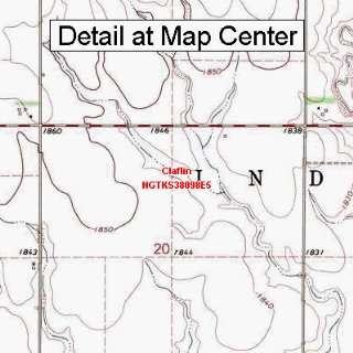 USGS Topographic Quadrangle Map   Claflin, Kansas (Folded/Waterproof)