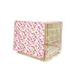  Pink and Green Polka Dot Dog Crate Set (Small)