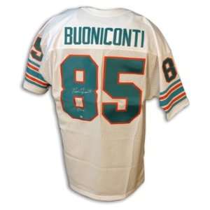 Nick Buoniconti Signed Dolphins White t/b Jersey w/17 0  
