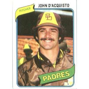  1980 Topps # 339 John DAcquisto San Diego Padres Baseball 
